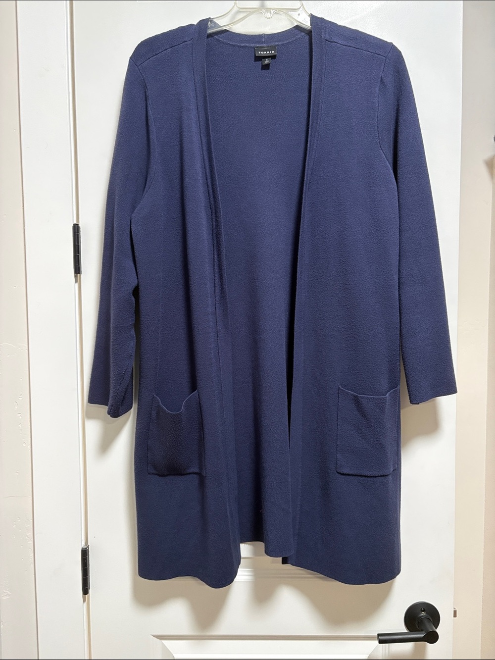 Torrid Medium Navy Open-Front Long Cardigan